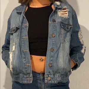 Distressed Demin Jacket